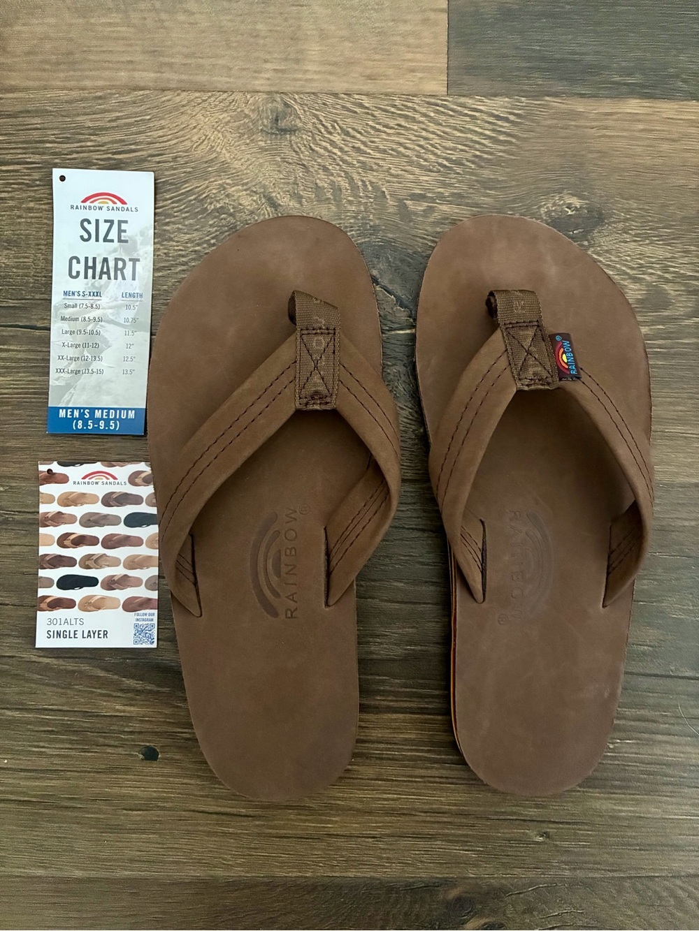 Rainbow Sandals Flip Flops espresso leather